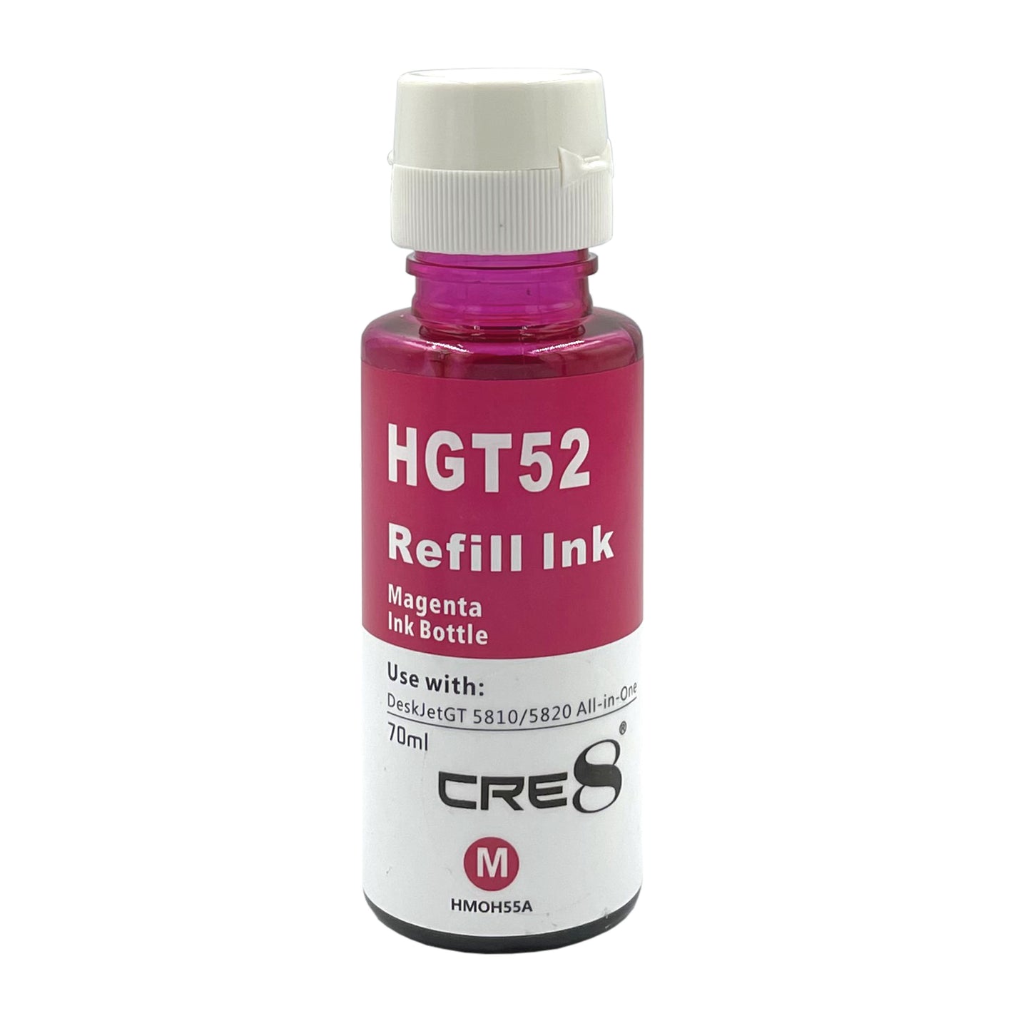 Compatible HP GT52 Magenta Refill Bottle Ink