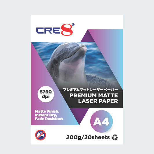 CRE8 | Premium Matte Laser Photo Paper A4 200g / 20 sheets
