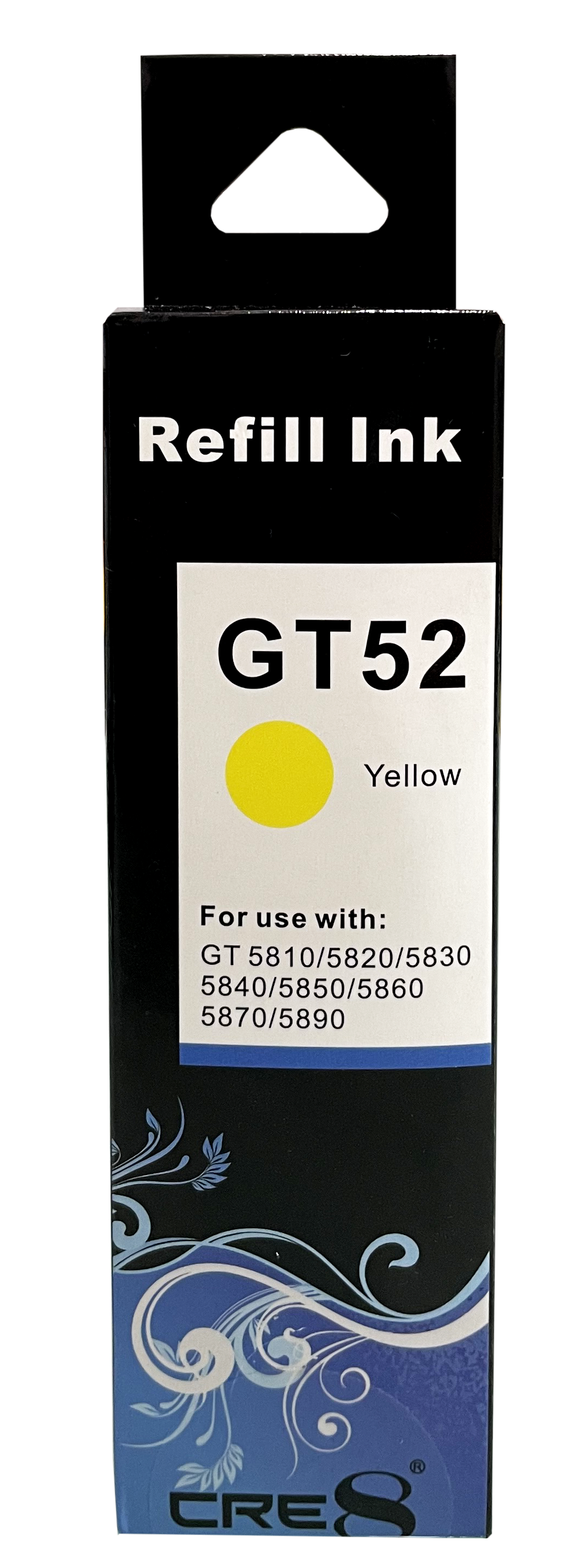 CRE8 | Compatible HP GT52 Yellow Refill Bottle Ink