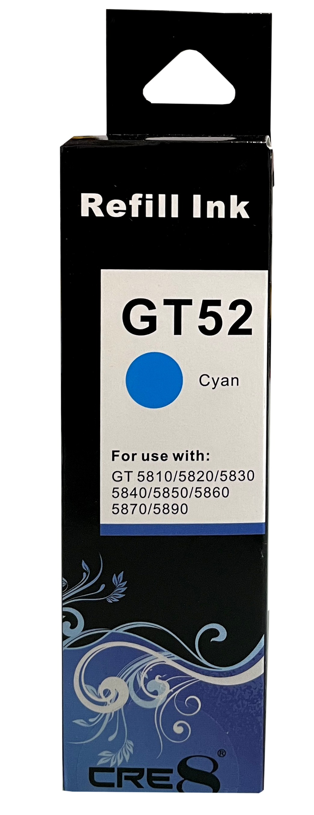 Compatible HP GT52 Cyan Refill Bottle Ink