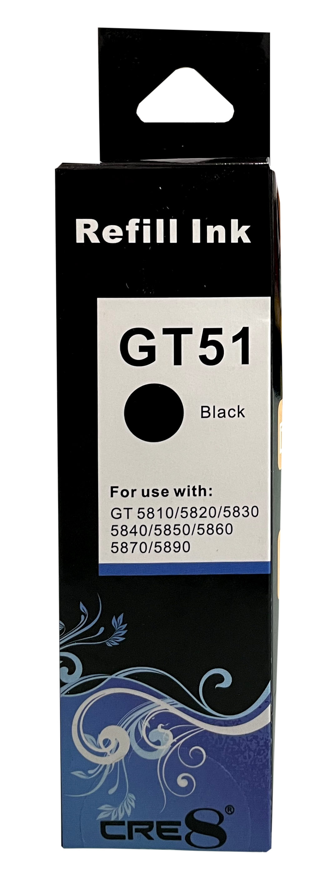 CRE8 | Compatible HP GT51 Black Refill Bottle Ink