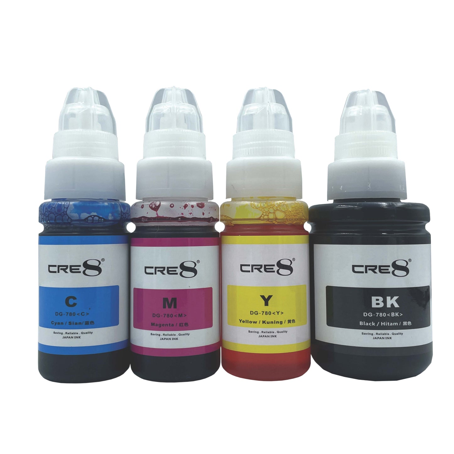 CRE8 | Compatible Canon DG-780 Colour & Black Refill Bottle Ink