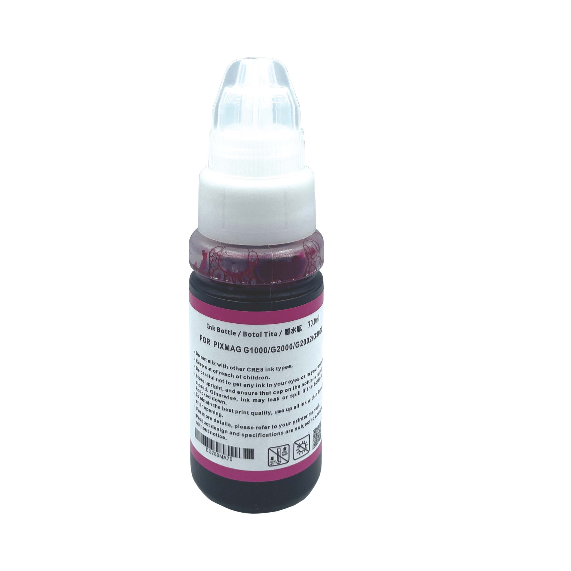 CRE8 | Compatible Canon DG-780 Magenta Colour Refill Bottle Ink