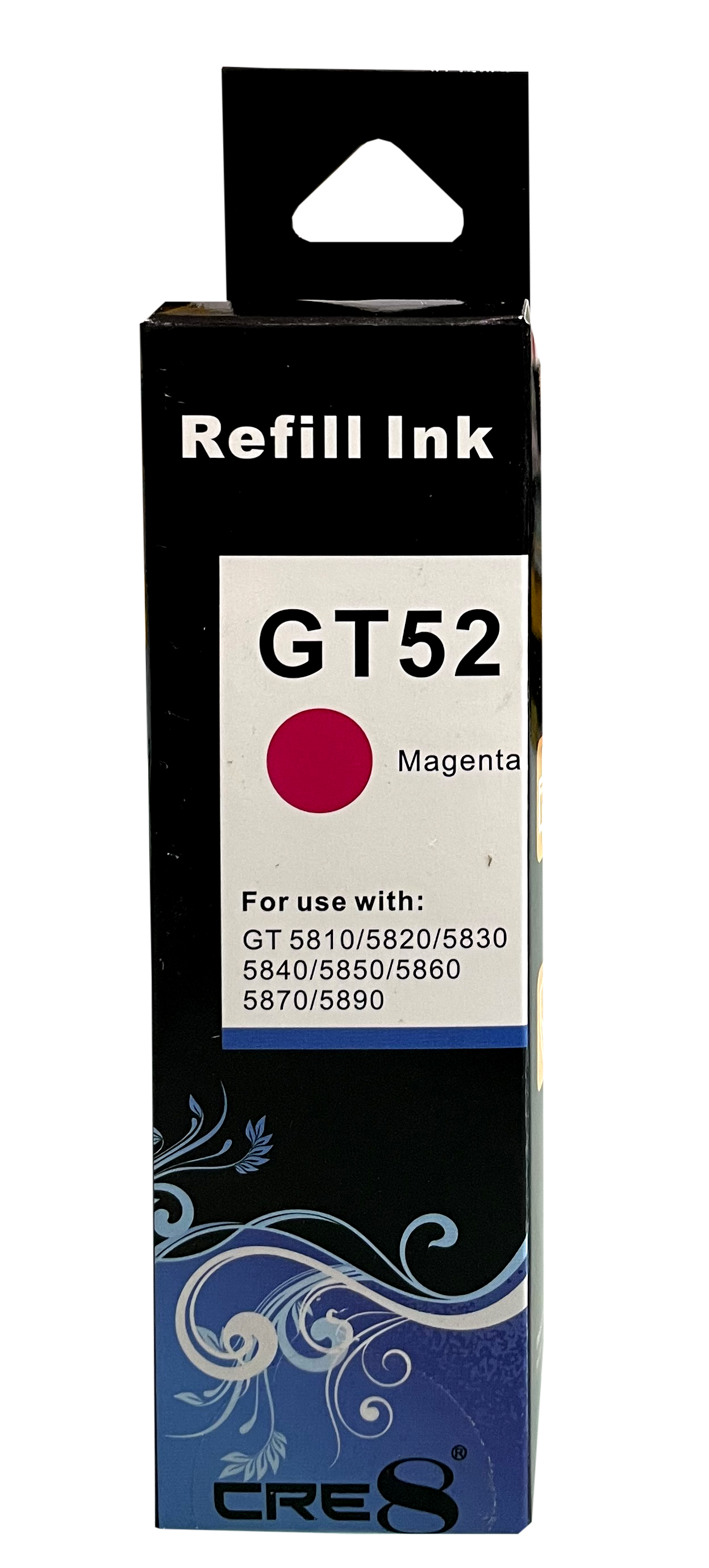 Compatible HP GT52 Magenta Refill Bottle Ink