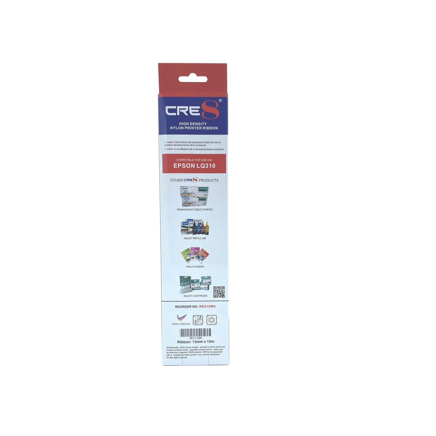 CRE8 | Compatible Epson LQ 310 Printer Ribbon (RE310BK)